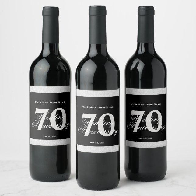 Etiqueta de Vinho Personalizado do Aniversário de  (Garrafas)