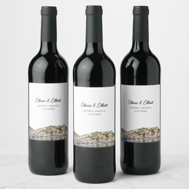 Etiqueta de Vinho Personalizado para Casamento de  (Garrafas)