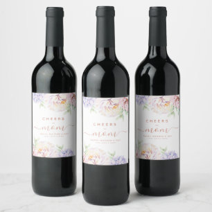 Etiqueta de Vinho Personalizado para Dia de as mãe