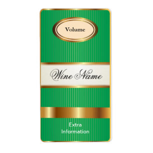 Etiqueta de Vinho Verde de Prateleira Superior