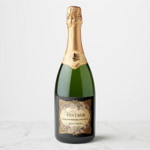Etiqueta de Vintagem - Estilo de Vinho Envelhecido