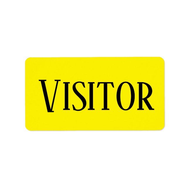 Etiqueta de Visitante (Frente)