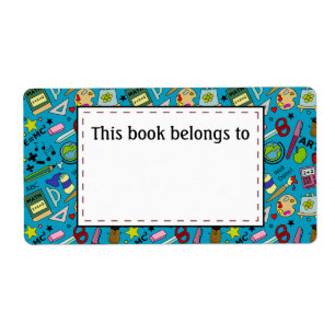 Etiqueta De Volta À Arte De Arroz De Abastecimento Escolar