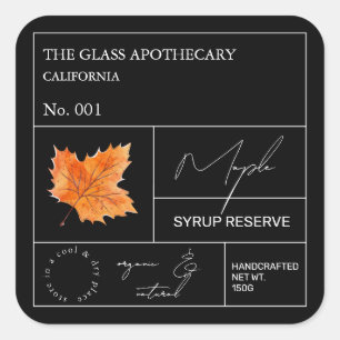 Etiqueta de Xarope de Mapeamento Apothecary
