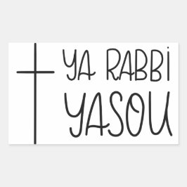 Etiqueta de Yasou do rabino de Ya (senhor Jesus)
