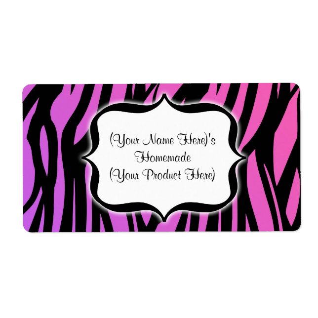 Etiqueta de Zebra Quente Personalizada (Frente)