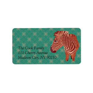 Etiqueta de Zebra Vintage