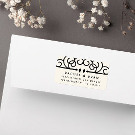 Etiqueta Deco Flourar Endereço de Devolução Sobredimensiona