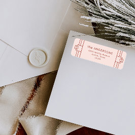 Etiqueta Deco Moderno | Rosa e Vermelho