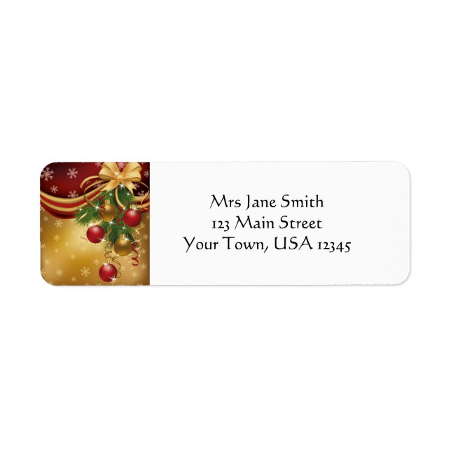 Etiqueta Decorações de Natal (Frente)