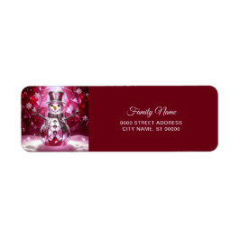 Etiqueta Decorative Red Green Holiday Return Address