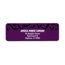Deep Purple Bat Halloween temático Spooky