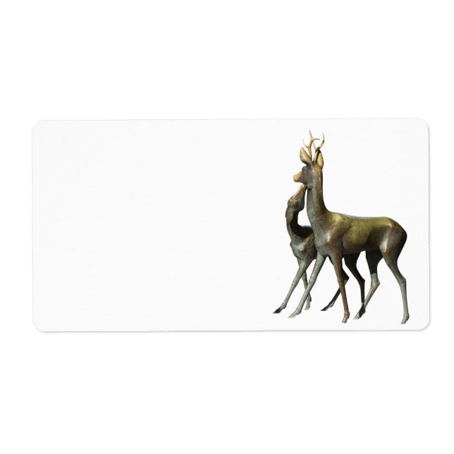Etiqueta Deers apaixonados (Frente)