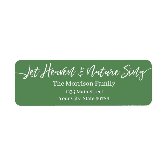 Etiqueta Deixar o guião branco Céu e Natureza Sing verde (Frente)