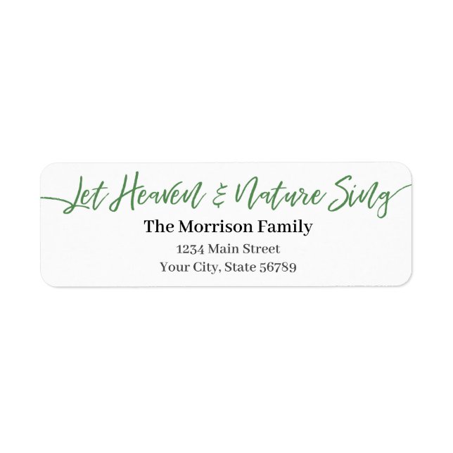 Etiqueta Deixar o guião verde do Céu e da Natureza (Frente)