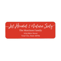 Deixe o guião branco Céu e Natureza Sing vermelho