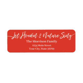 Etiqueta Deixe o guião branco Céu e Natureza Sing vermelho