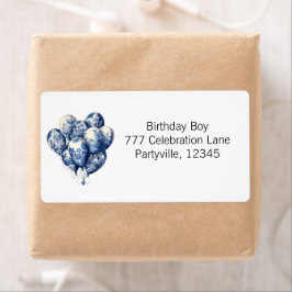 Etiqueta Delft Blue Balloons personalizáveis