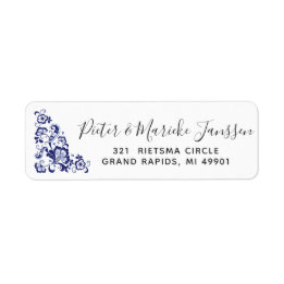 Etiqueta Delfts Blauw | Delft Blue Return Address