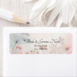 Etiqueta Delicate Queen Anne's Lace Return Address Labels