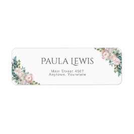 Etiqueta Delicate Watercolor Floral Bloom