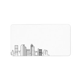 Etiqueta Denver Stylized Skyline | Rótulo do Vazio