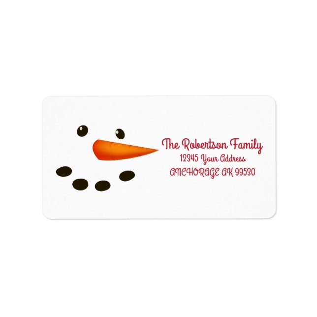 Etiqueta Desejos Quentes, Snowman (Frente)