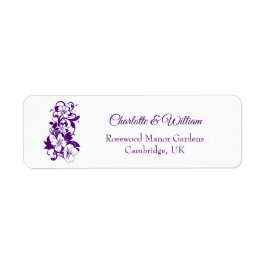 Etiqueta Desenho de casamento floral elegante