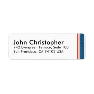 Etiqueta Desenho de Celebração Patriótica do 4 de Julho Fel