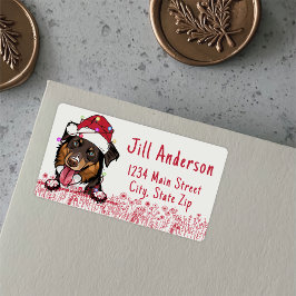 Etiqueta Desenho de Mão Personalizado por Cachorro Bruto