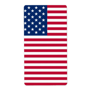 Etiqueta Desenho de Orgulho da Bandeira Americana dos EUA