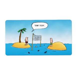 Etiqueta Desenhos animados engraçados do voleibol do