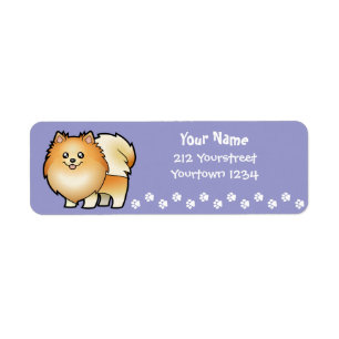 Etiqueta Desenhos animados Pomeranian