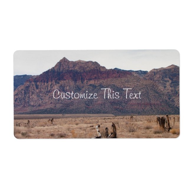 Etiqueta Deserto de Red Rock (Frente)