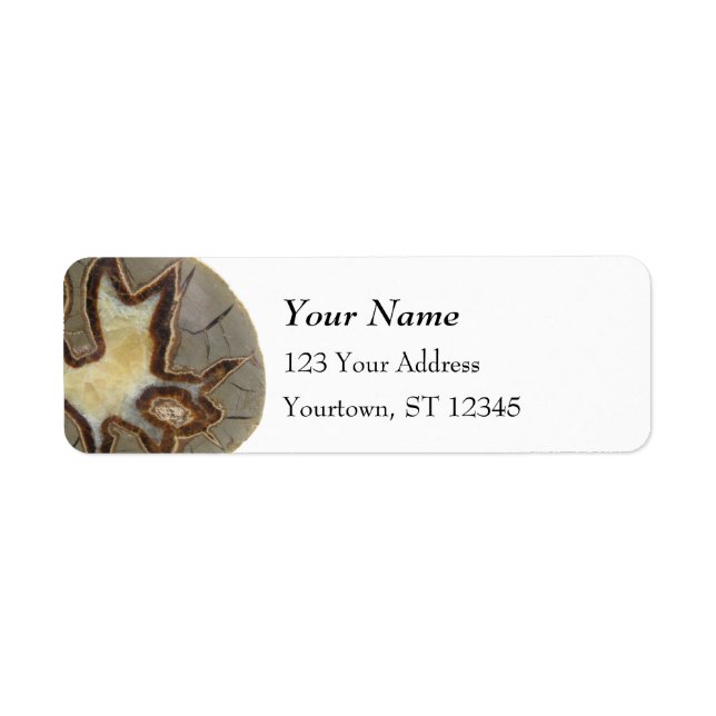 Etiqueta Design abstrato de rocha cristalizado (Frente)