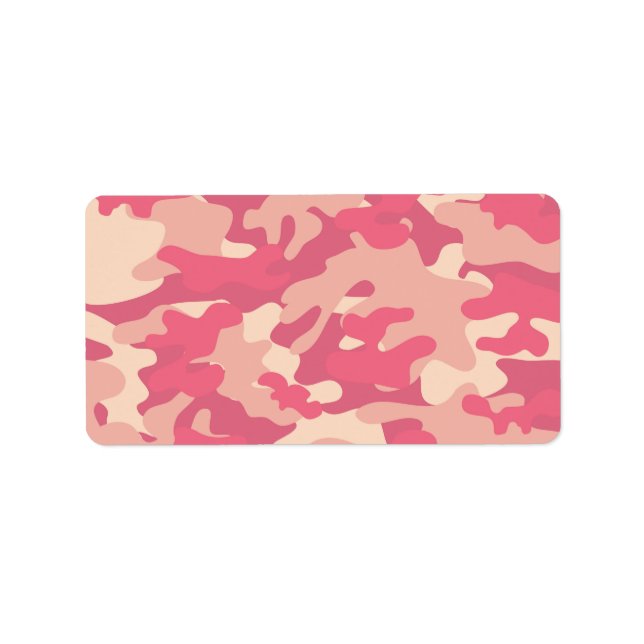 Etiqueta Design de Camo Rosa (Frente)
