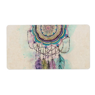 Etiqueta design de captura de sondas de pintura à mão tri