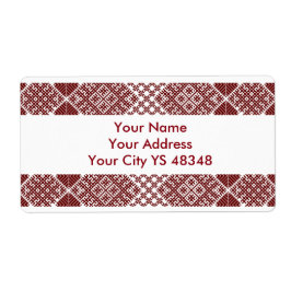 Etiqueta Design de cinta de Lielvarde tradicional letão