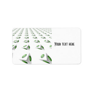 Etiqueta Design de Cubo 3D moderno