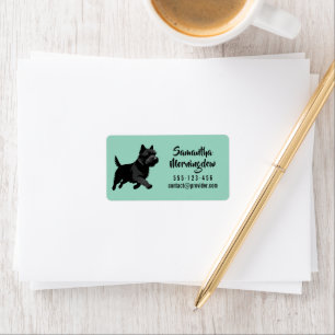 Etiqueta Design de Silhuetas de Animais Fofos - Cães 1 + te