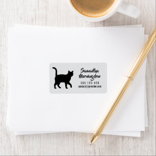 Etiqueta Design de Silhuetas de Animais Fofos - Gatos 1