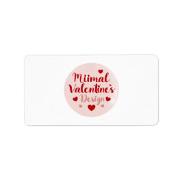 Etiqueta Design de Tipografia de Amor Mínimo para o Dia dos