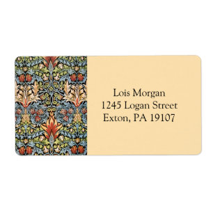 Etiqueta Design de William Morris Snakeshead