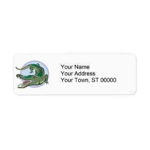 Etiqueta Design do Círculo Crocodilo/Alligador