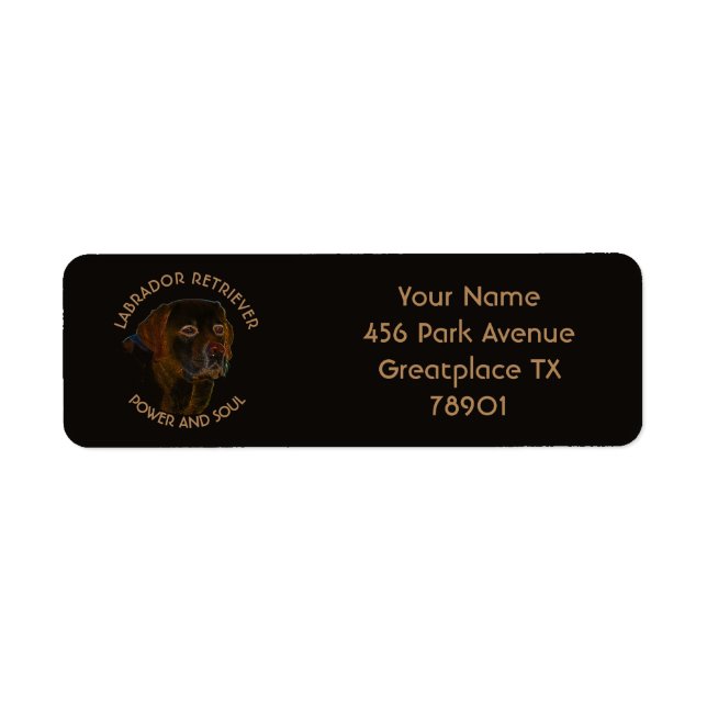 Etiqueta Design do Labrador Surreal Escuro (Frente)