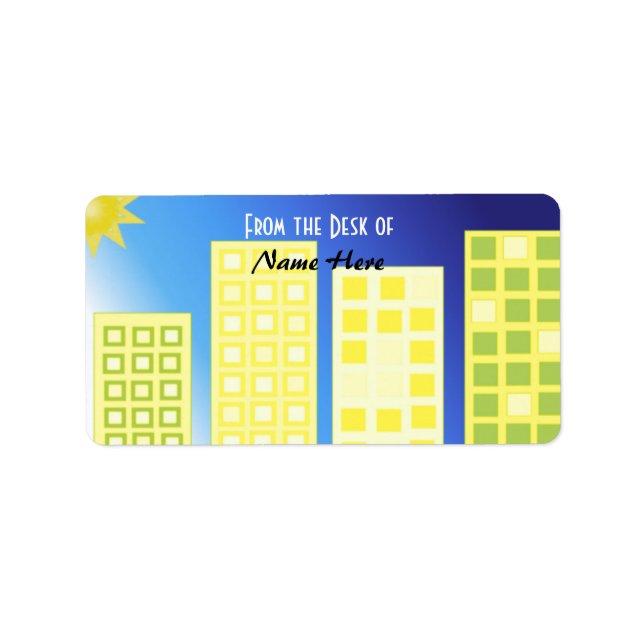 Etiqueta Design do Sky Scraper (Frente)