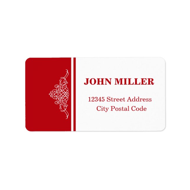 Etiqueta Design floral elegante (Frente)