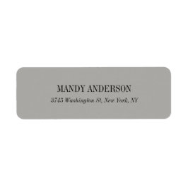 Etiqueta Design Mínima de Cinza Simples Clássica Elegante