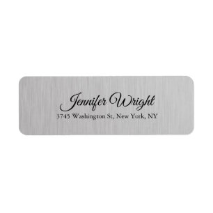Etiqueta Design Moderno Simples Elegante de Letra cinza