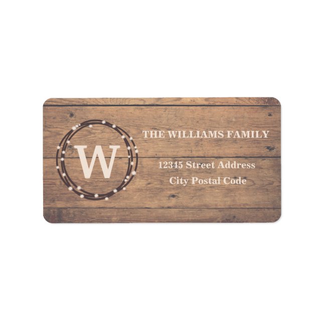 Etiqueta Design Monograma (Frente)